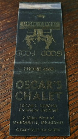 Oscars Chalet - Matchbook (newer photo)